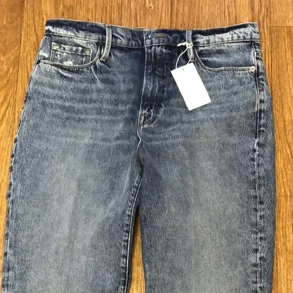 Frame Denim Le Drew Loose Fit Straight Jeans in Cascade Blue Size 30